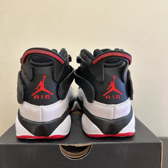 NIB $135 Jordan 6 Rings 323419 067 Black | University Red | White - Picture 6 of 6